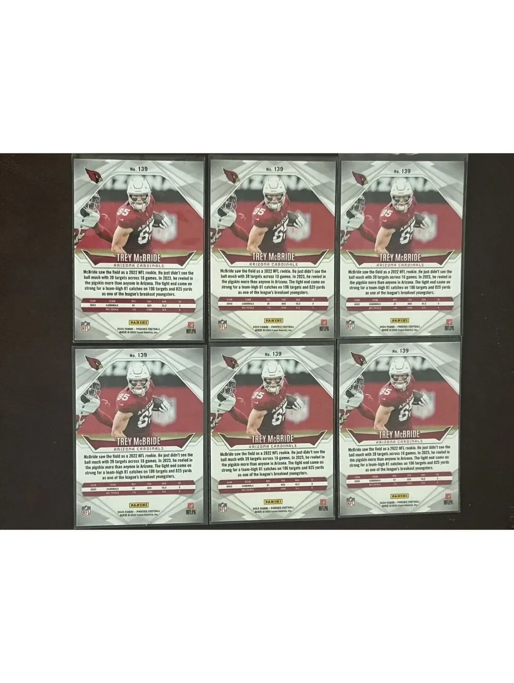 TREY MCBRIDE COLLECTION 2024 PANINI PHOENIX WITH LAZER INSERT 7 CARD NM LOT